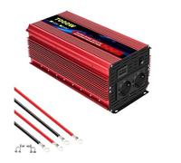 Power Inverter Inversor De Potencia De Onda Sinusoidal Pura De 6000 W, 12 V CC A 230 V CA/240 V, 50 Hz, Adaptador para Coche con Enchufe Europeo Y Pantalla LED. Convertidor(7000W EU)