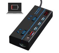 Power Inverters for Vehicles - 5.91 Inch USB Type C Charger | PC ABS Car Adapter - 12V 24V 200W MAX Lighter Expansion Multi Device Charging for Travel Road Trips and Daily Use