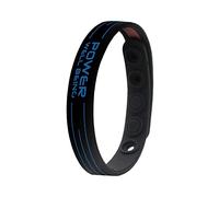 Power Ionics Pulseras de Equilibrio para Hombres/Mujeres, Pulseras de Silicona Negro/Azul, 24 cm, 5 Agujeros Ajustables, Adecuado para Muñecas de 15-23 cm, Caja de Regalo Incluida