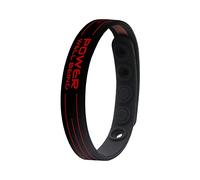 Power Ionics Pulseras de Equilibrio para Hombres/Mujeres, Pulseras de Silicona Negro/Rojo, 24 cm, 5 Agujeros Ajustables, Adecuado para Muñecas de 15-23 cm, Caja de Regalo Incluida