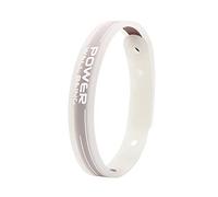 Power Ionics Pulseras de Equilibrio para Hombres/Mujeres, Pulseras de Silicona Transparente/Blanco, 24 cm, 5 Agujeros Ajustables, Adecuado para Muñecas de 15-23 cm, Caja de Regalo Incluida