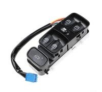 Power Master - Interruptor de ventana para Mercedes C230/C240/C320/C280/C350 2001-2007, control delantero izquierdo del lado del conductor, reemplaza A2038200110, color negro