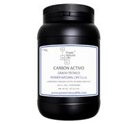 Power Natural Life Carbón Activo 1 kg en Polvo Fino | Purificador de Aire y Ambiente | Usos Industriales | Certificación FCC
