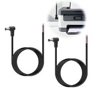 Power Pigtail Cable 90 Grados DC 5,5 mm x 2,5 mm Cable Desnudo Open End Fuente de Alimentación de Repuesto para Mantenimiento de Energía Cámaras de Vigilancia CCTV DVR y Tiras de Lu (2 Unidades)