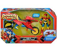 POWER PLAYERS MOTO TRANSFORMABLE CON PERSONAJES PRECIOSOS JUEGOS