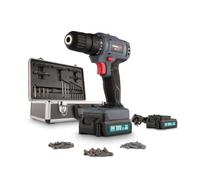 POWER plus POWESET1 Powerplus POWESET1-Taladro/atornillador 18v 2bat. + 153 accesorios, amarillo y negro