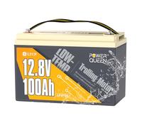 Power Queen 12,8V 100Ah Batería LiFePO4 para Motor de Curricán, con Protección de Baja Temperatura, Celdas de Batería de Litio de Grado A con 4000+ Ciclos, Perfecta para Barcos, Caravanas
