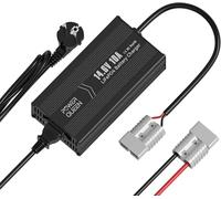 POWER QUEEN Cargador de batería de Litio de 14.6V 10A, 12V Cargador de batería con 4 Funciones de protección para baterías de Litio