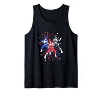 Power Rangers 4th of July Mighty Morphin Rangers Fireworks Camiseta sin Mangas