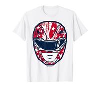 Power Rangers 4th of July Mighty Morphin Red Ranger Helmet Camiseta