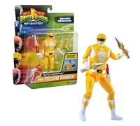 Power Rangers - Automorphin, Figura articulada 2 en 1, 15 cm, Ranger Amarillo - Trini Kwan, para niños a Partir de 4 años, PWG071