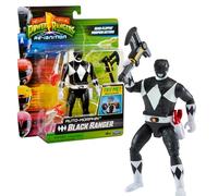 Power Rangers - Automorphin, Figura articulada 2 en 1, 15 cm, Ranger Negro - Zack, para niños a Partir de 4 años, PWG073