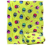 Power Rangers Blanket, 152 x 127 cm Helmet Pattern Silky Touch Super Soft Throw Blanket