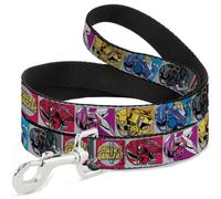 Power Rangers - Correa para perro | Sabans Power Rangers Ranger Zord y bloques de iconos y logotipo duraderos y elegantes para paseos