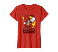 Power Rangers Dino Charge Go Red Camiseta, Mujer, Rojo, 3XL