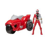 Power Rangers Dino Fury Rip N Go T-Rex Battle Rider and Dino Fury Red Ranger 15-cm-Scale Vehicle and Action Figure Toys, Multicolor (F4213)