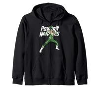 Power Rangers Green Ranger Action Pose Logo Sudadera con Capucha