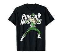 Power Rangers Green Ranger Karate Action Pose Logo Camiseta