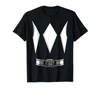 Power Rangers Halloween Black Ranger Costume Camiseta, Hombre, Negro, XXL