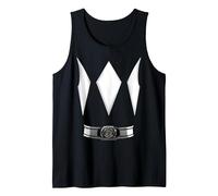 Power Rangers Halloween Black Ranger Costume Camiseta sin Mangas, Hombre, Negro, XXL
