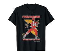 Power Rangers Jason Lee Scott Red Ranger Vintage Camiseta, Hombre, Negro, 4XL