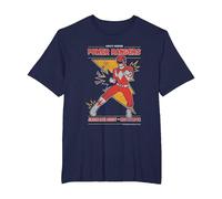 Power Rangers Jason Lee Scott Red Ranger Vintage Camiseta, Hombre Tallas Grandes, Azul Marino, 2X Alto