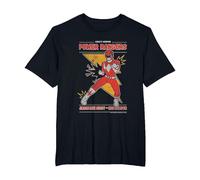 Power Rangers Jason Lee Scott Red Ranger Vintage Camiseta, Hombre Tallas Grandes, Negro, 2X Alto