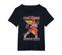 Power Rangers Jason Lee Scott Red Ranger Vintage Camiseta, Mujer Tallas Grandes, Negro, 4XL Grande