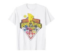 Power Rangers Logo Group Retro Power Squad Vintage Emblema Camiseta