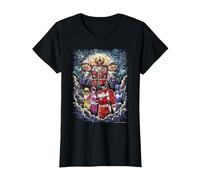 Power Rangers Mighty Morphin' Megazord Starry Night Poster Camiseta, Mujer, Negro, XL