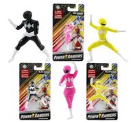 Power Rangers - Mini figuras de 2.5 pulgadas de edición limitada, Rangers negros, rosas y amarillos, juego de 3 figuras de acción