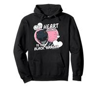 Power Rangers My Heart Belongs To The Black Ranger Vintage Sudadera con Capucha