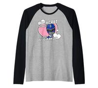 Power Rangers My Heart Belongs To The Blue Ranger Vintage Camiseta Manga Raglan