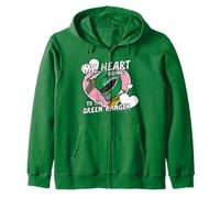 Power Rangers My Heart Belongs To The Green Ranger Vintage Sudadera con Capucha