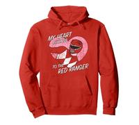 Power Rangers My Heart Belongs To The Red Ranger Vintage Sudadera con Capucha
