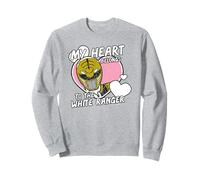 Power Rangers My Heart Belongs To The White Ranger Vintage Sudadera