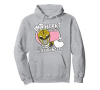Power Rangers My Heart Belongs To The White Ranger Vintage Sudadera con Capucha