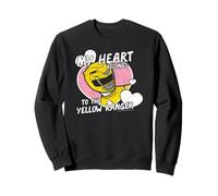 Power Rangers My Heart Belongs To The Yellow Ranger Vintage Sudadera