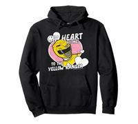 Power Rangers My Heart Belongs To The Yellow Ranger Vintage Sudadera con Capucha