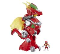 Power Rangers Playskool Heroes Red Ranger & Dragon Thunderzord, figura de acción de 3 pulgadas, Zord, luces y sonidos, juguetes coleccionables para niños a partir de 3 años