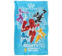 Power Rangers Polygon Blast Manta súper Suave con Tacto Sedoso - 91 x 147 cm