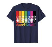Power Rangers Rainbow Group Panels Camiseta