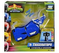 Playmates Toys Figura de acción combinable Megazord Power Rangers Re-Ignition 6 pulgadas Triceratops