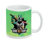 Power Rangers - Taza de café de cerámica Dino Fury Green Ranger, tazas de regalo novedosas para café, té y bebidas calientes, 11 onzas, color blanco