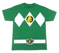 Power Rangers The Green Rangers - Camiseta para disfraz - - Large