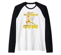 Power Rangers This Is My Yellow Ranger Costume Battle Pose Camiseta Manga Raglan