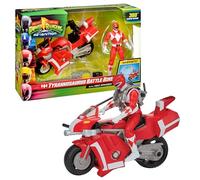 Power Rangers, Vehículo Deluxe, con Figura de 15 cm, Ranger Rojo - Jason Lee Scott, para niños a Partir de 4 años, PWG04