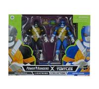 Power Rangers X Teenage Mutant Ninja Turtles Lightning Collection Donatello Negro y Leonardo Blue Figuras de acción