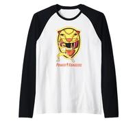 Power Rangers Yellow Ranger Trini Kwan Sabertooth Tiger Camiseta Manga Raglan