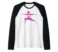 Power Rangers Yoga Pink Camiseta Manga Raglan